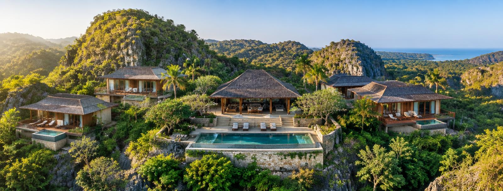 Area resort privat Villa Satu Indonesia di Gunungkidul